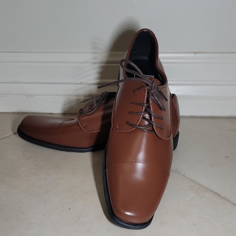 Cognac Brown Oxford Shoe Classic Brown Men's Dress Shoes